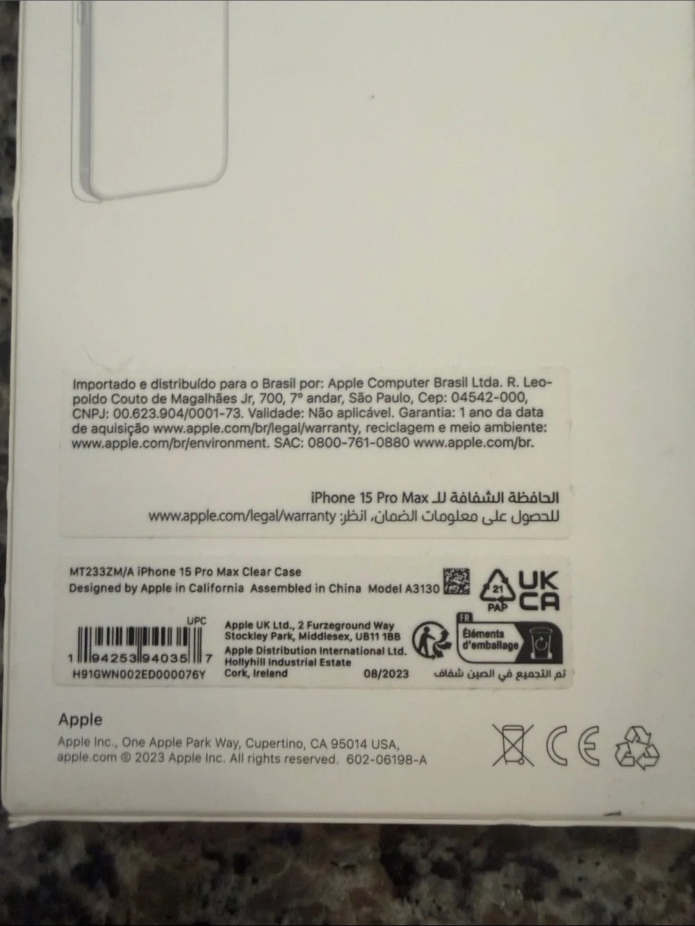 Apple Clear MagSafe iPhone 15 Pro Max Case - Transparent NEW, SEALED IN BOX
